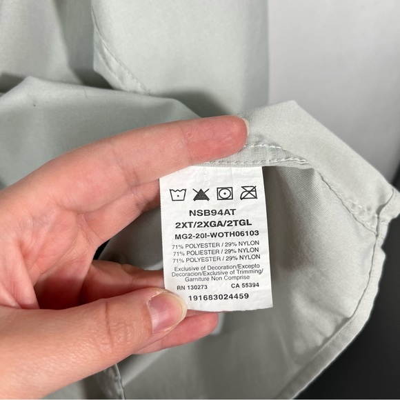 Wrangler ATG All Terrain Gear Light Gray Long Sleeve Button Down Shirt 2X Tall - Picture 5 of 7